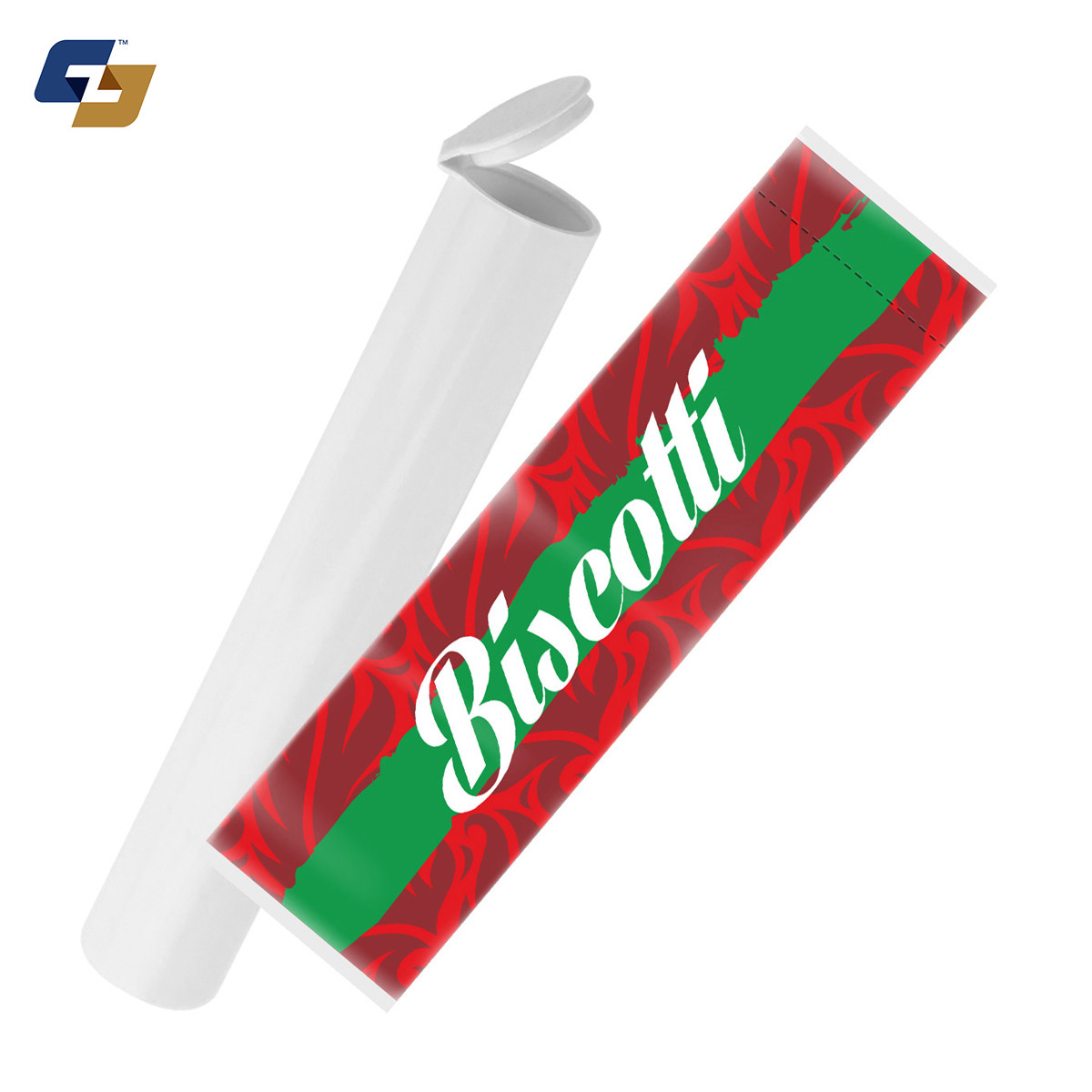 Biscotti Strain Sleeve Labels and Pre Roll Tubes | Free Shipping