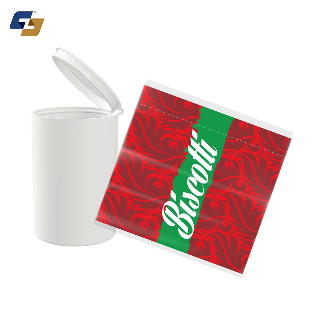 Biscotti Strain Sleeve Labels and Pre Roll Tubes | Free Shipping