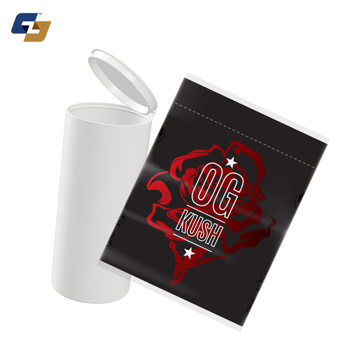 OG Kush Strain Sleeve Labels and Pre Roll Tubes | Free Shipping