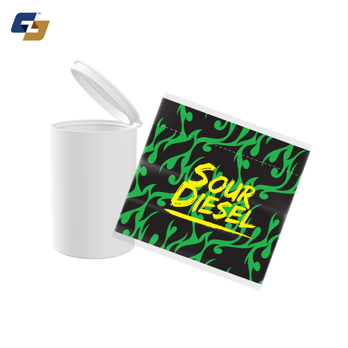 Sour Diesel Strain Sleeve Labels & Pre Roll Tubes | Free Shipping