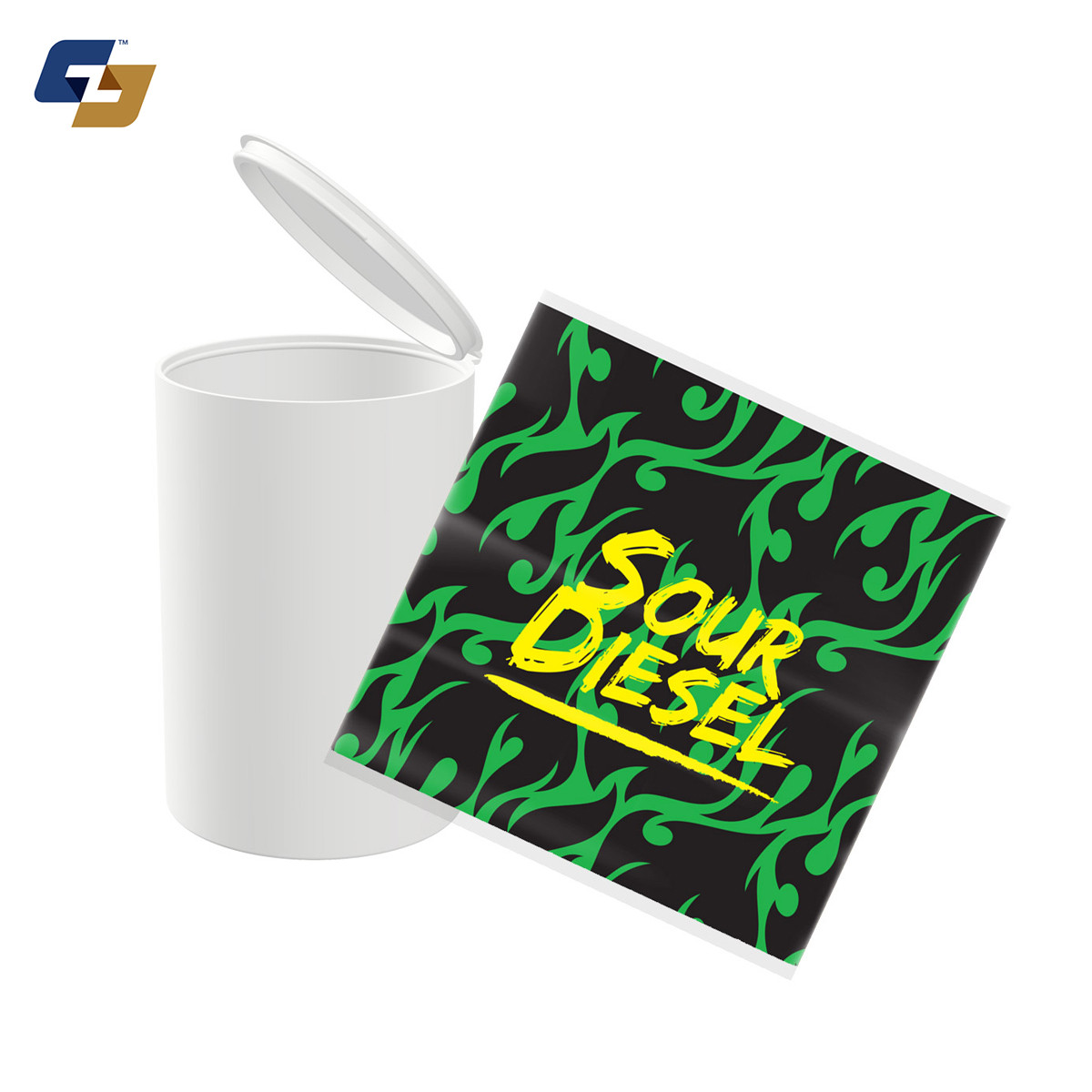 Sour Diesel Strain Sleeve Labels & Pre Roll Tubes | Free Shipping