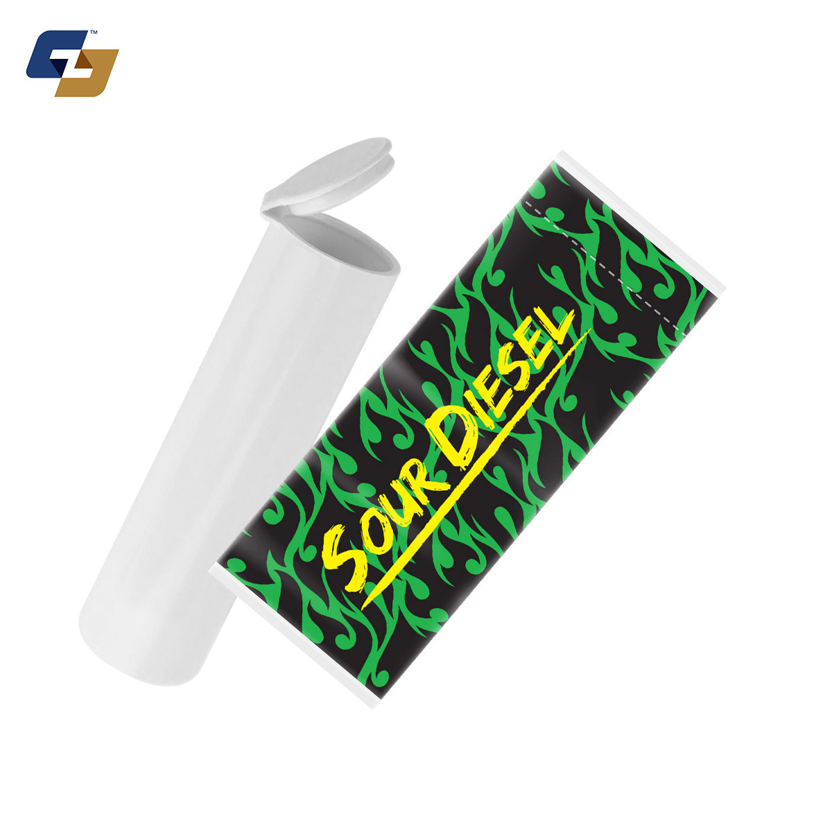 Sour Diesel Strain Sleeve Labels & Pre Roll Tubes | Free Shipping