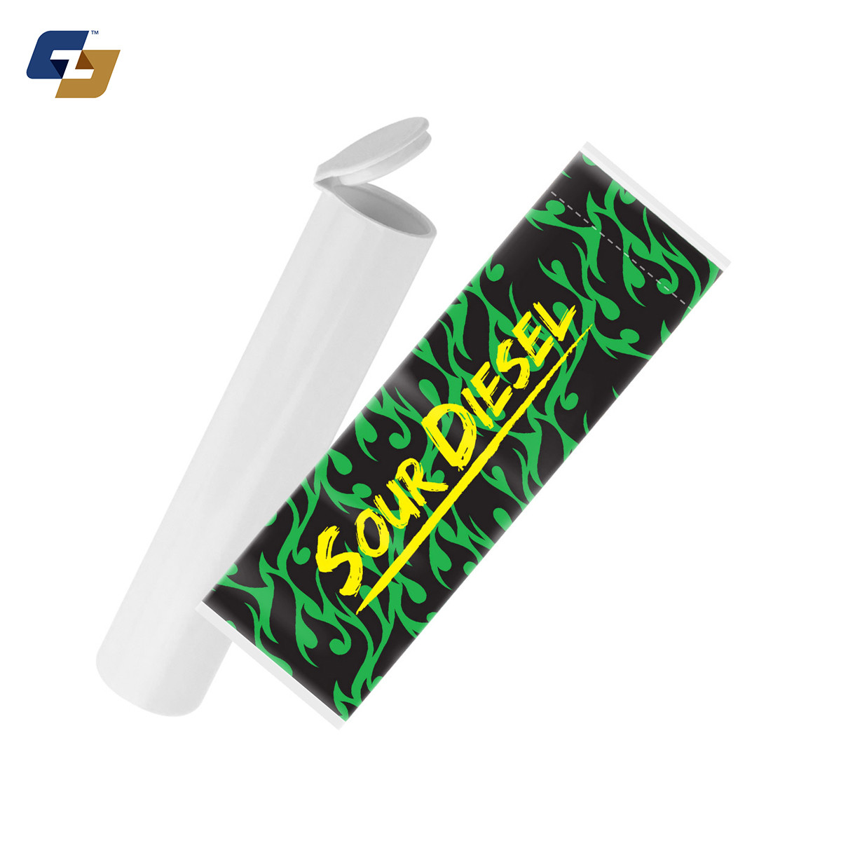 Sour Diesel Strain Sleeve Labels & Pre Roll Tubes | Free Shipping