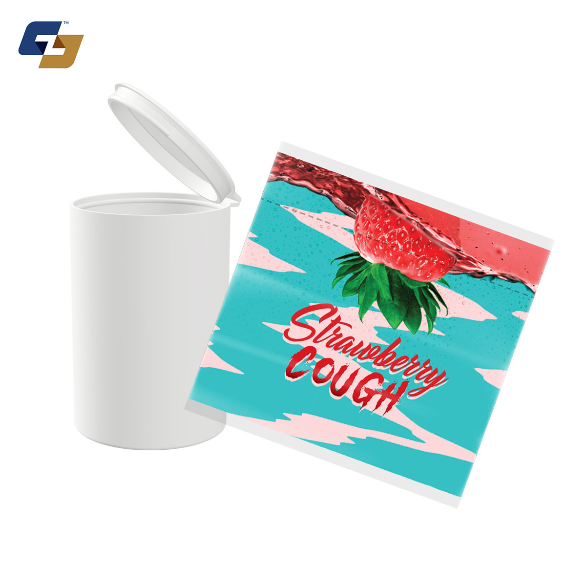 Strawberry Cough Strain Labels and Pre Roll Tubes | Free Shipping