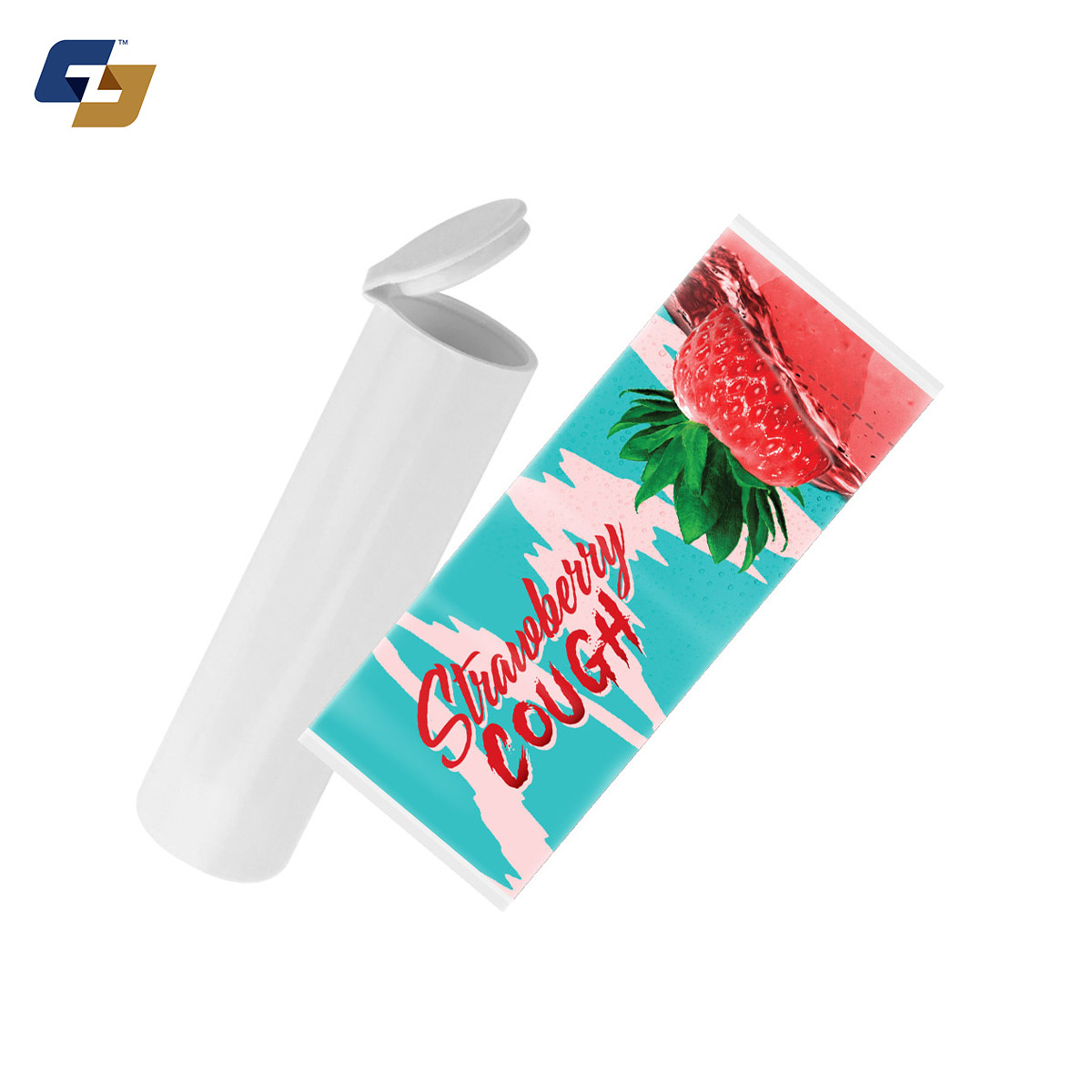 Strawberry Cough Strain Labels and Pre Roll Tubes | Free Shipping