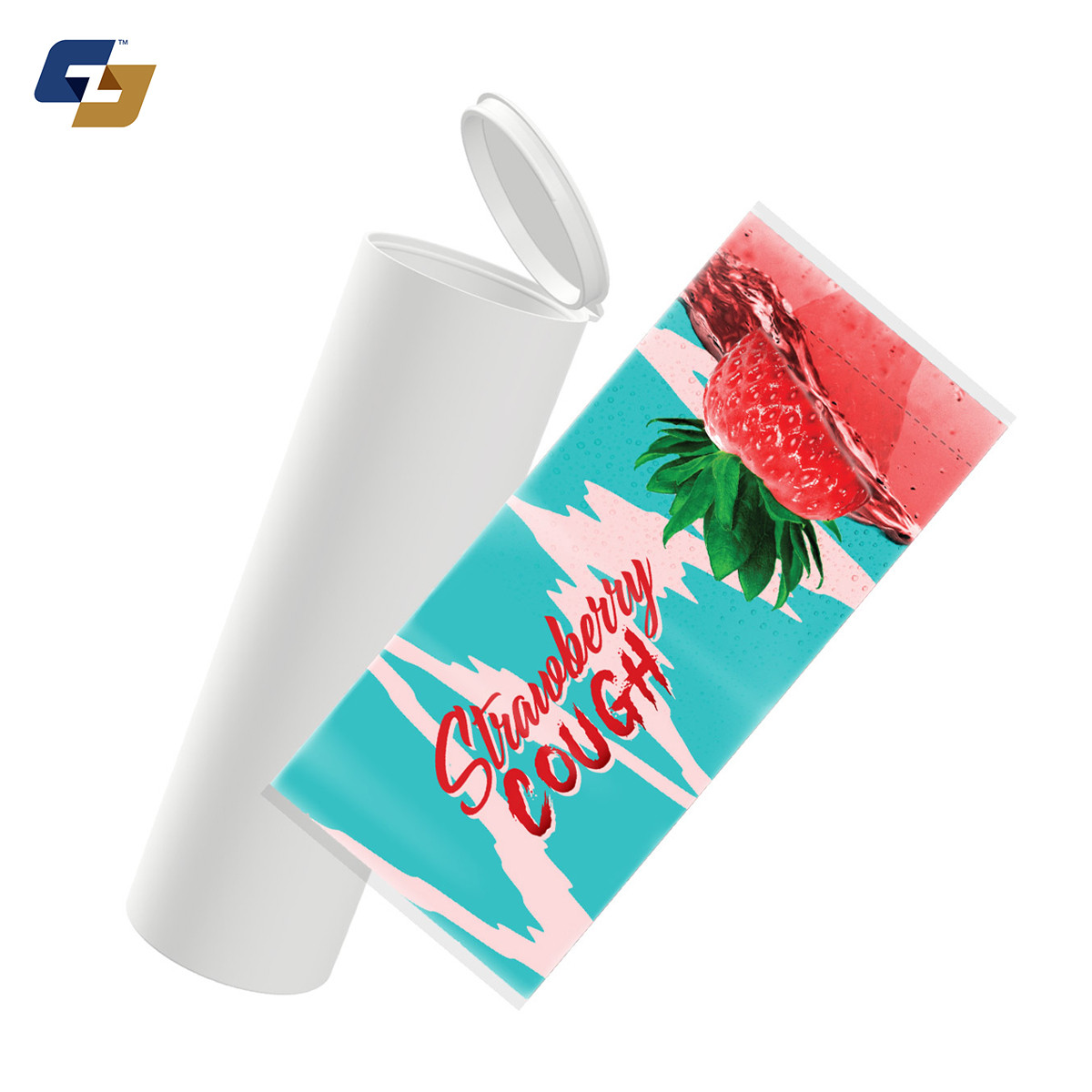 Strawberry Cough Strain Labels and Pre Roll Tubes | Free Shipping