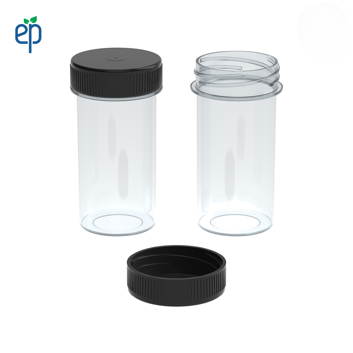 8 Dram Herbal Blend Vials w/ Black Caps - 750 Qty.