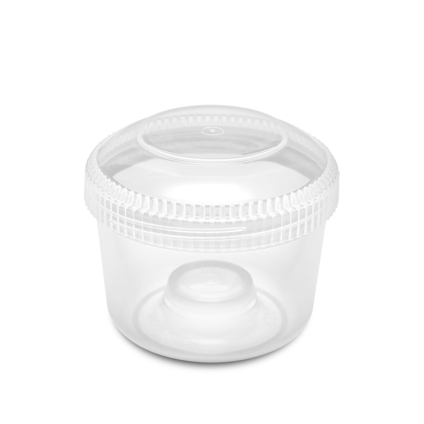 8oz (60 Dram) Plastic Container with Clear Lid - MOQ 250,000