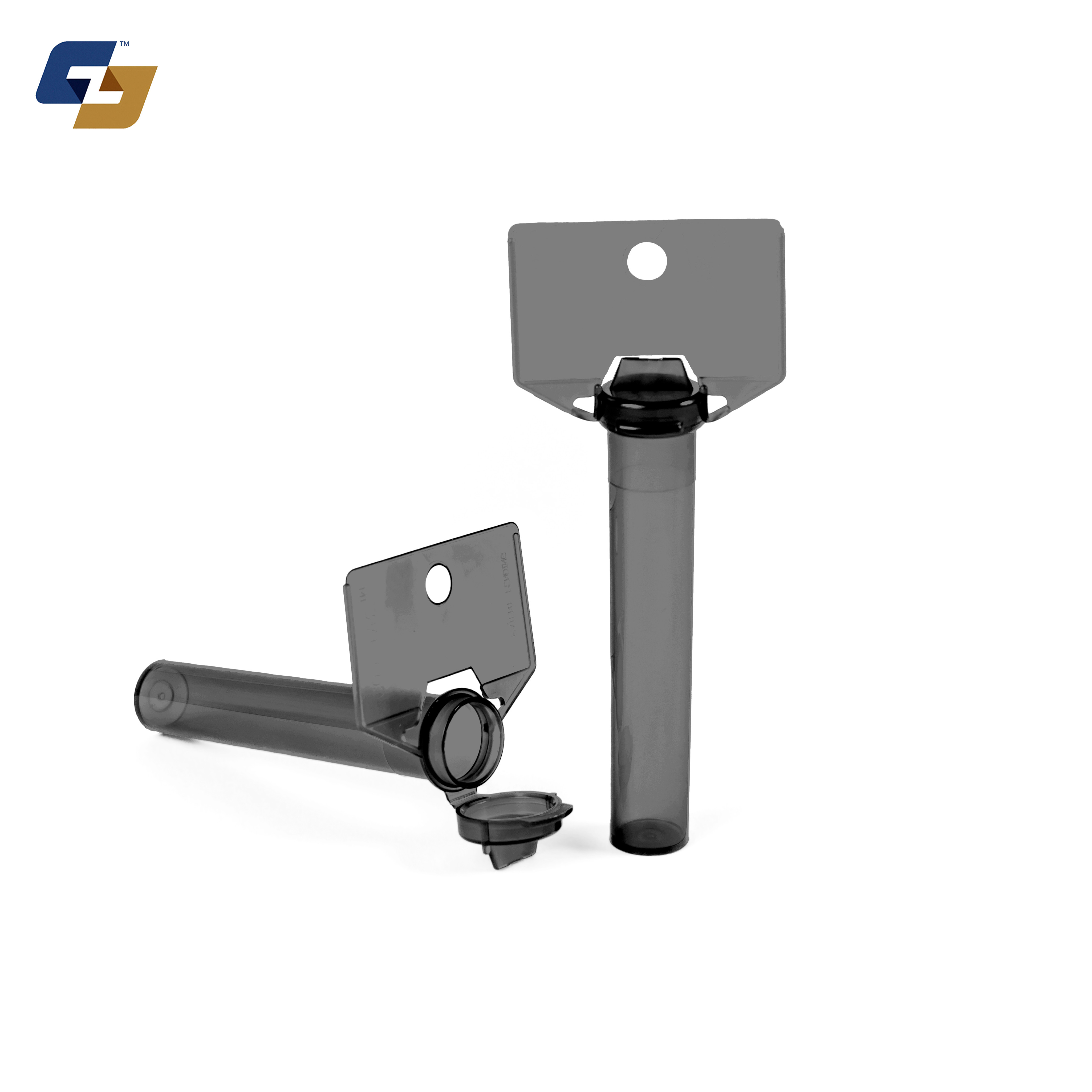 92mm Hinged Lid Hydration Drink Powder Tube with Hang-Tab - 1500 Quantity