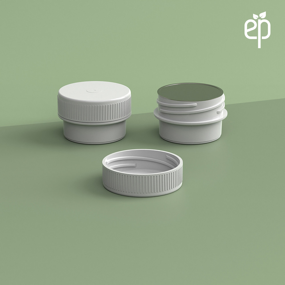 7ml Plant-Based Jar and Cap White - 2500 Qty.