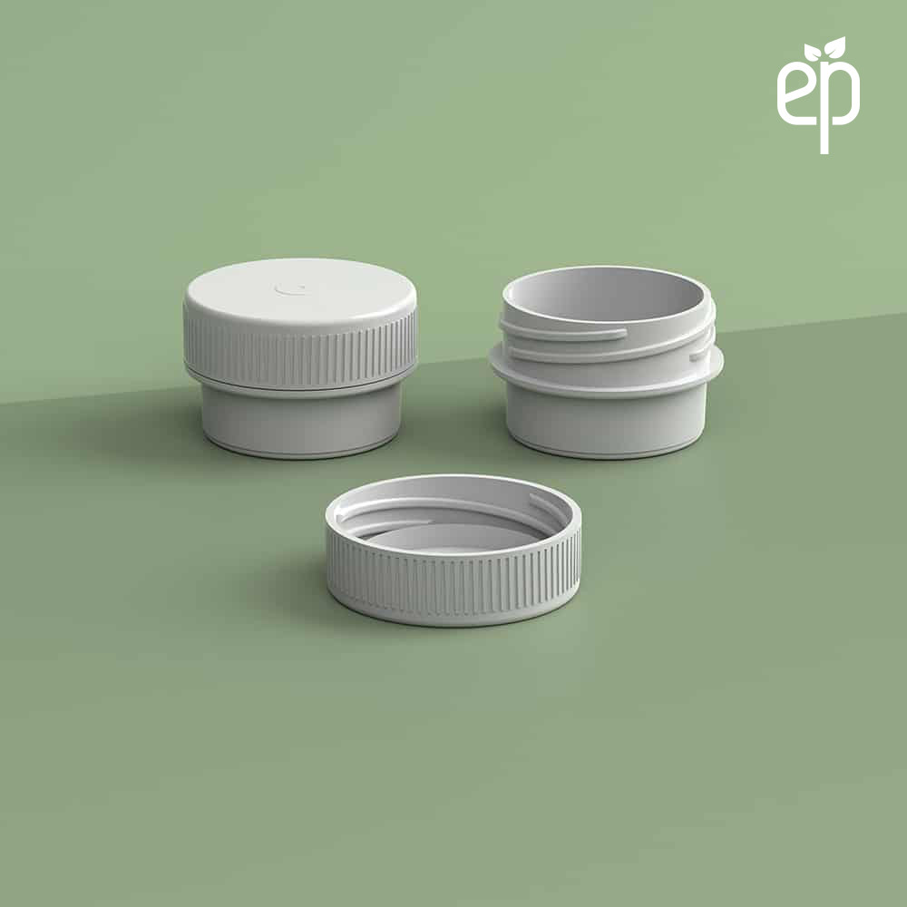 7ml Plant-Based Jar and Cap White - 2500 Qty.