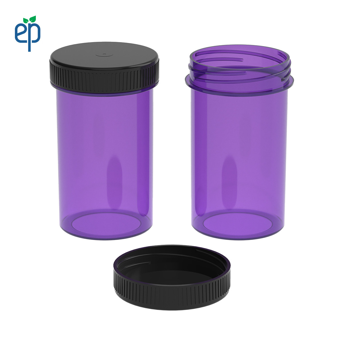 19 Dram Screw Top Vials with Cap - 2500 Qty.