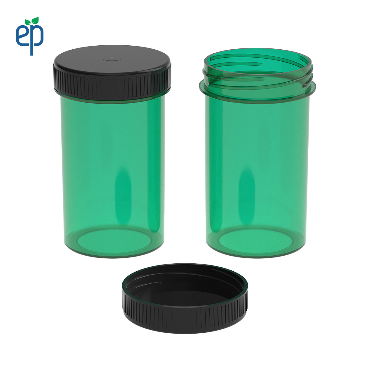 225 Black 19 Dram Pop Top Vials – Smell Proof, Airtight Containers By Evo Plastics