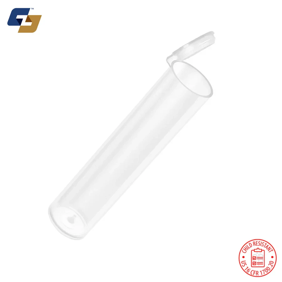 NEW! 90mm Pre-Roll Tubes Wide (.750") - Child Resistant Pop Top - 1500 Qty.