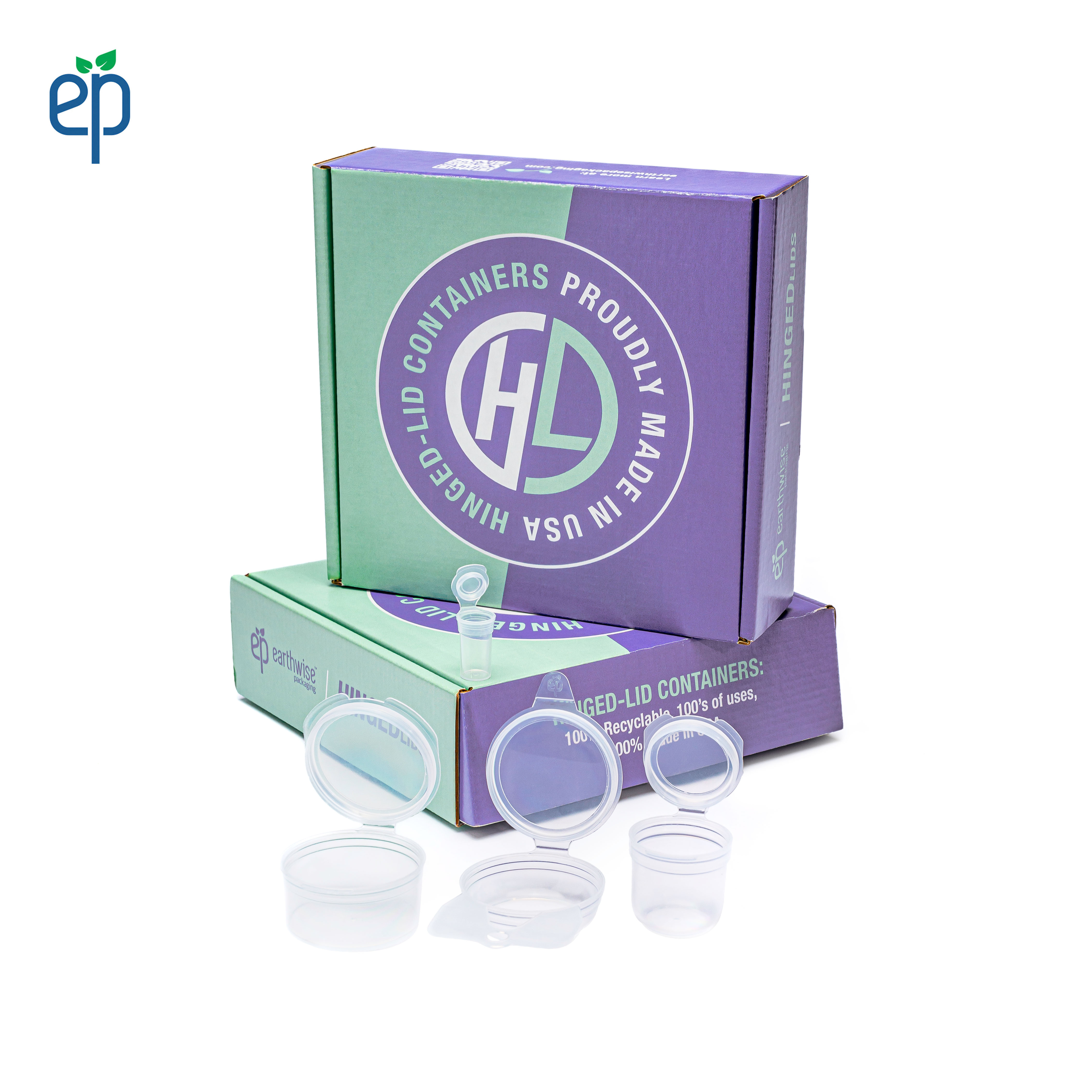 Sample Pack - Hinged Lids Containers - Assorted Small Lidded Flip Tops