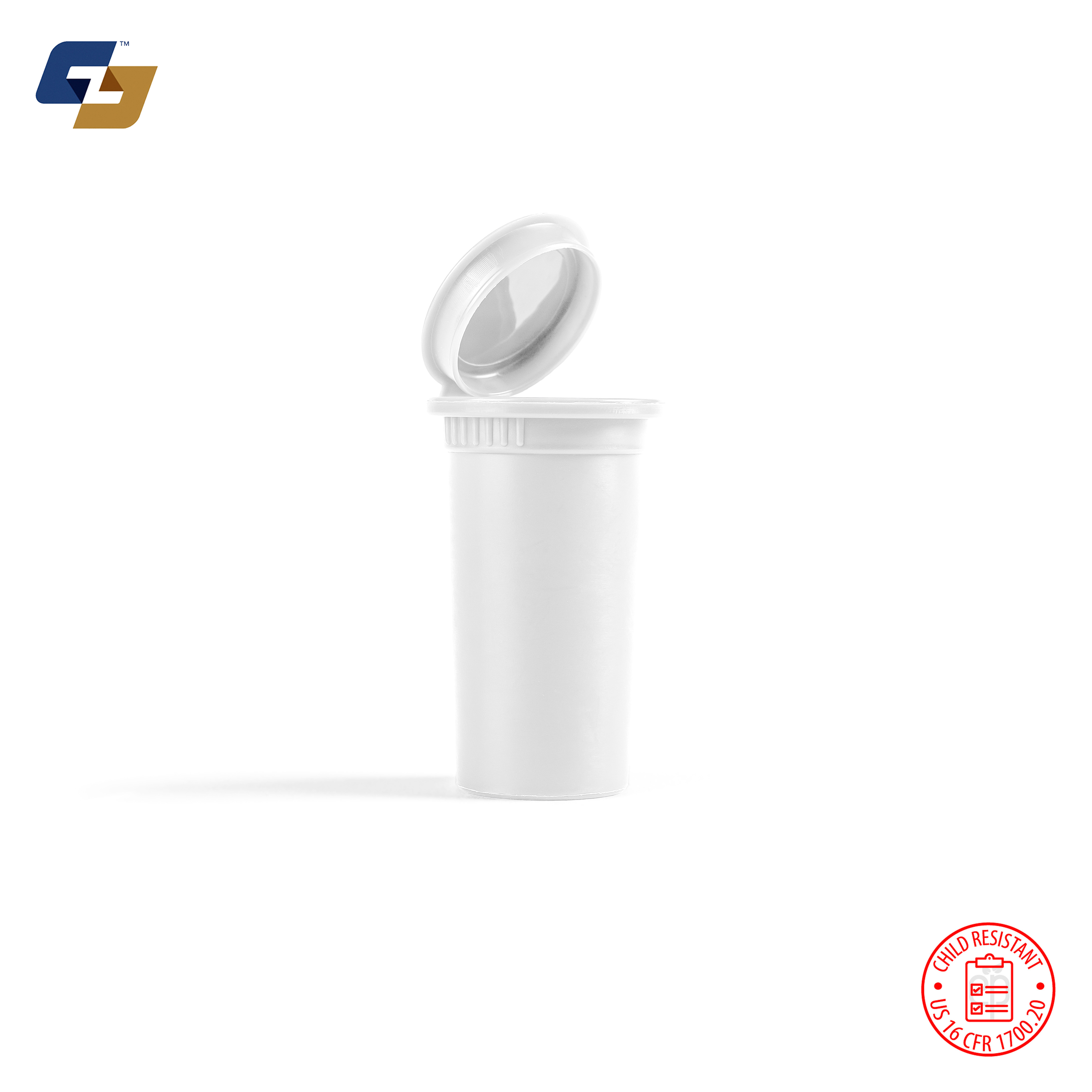 13 Dram Child Resistant Pop Top Bottles - 600 Qty.