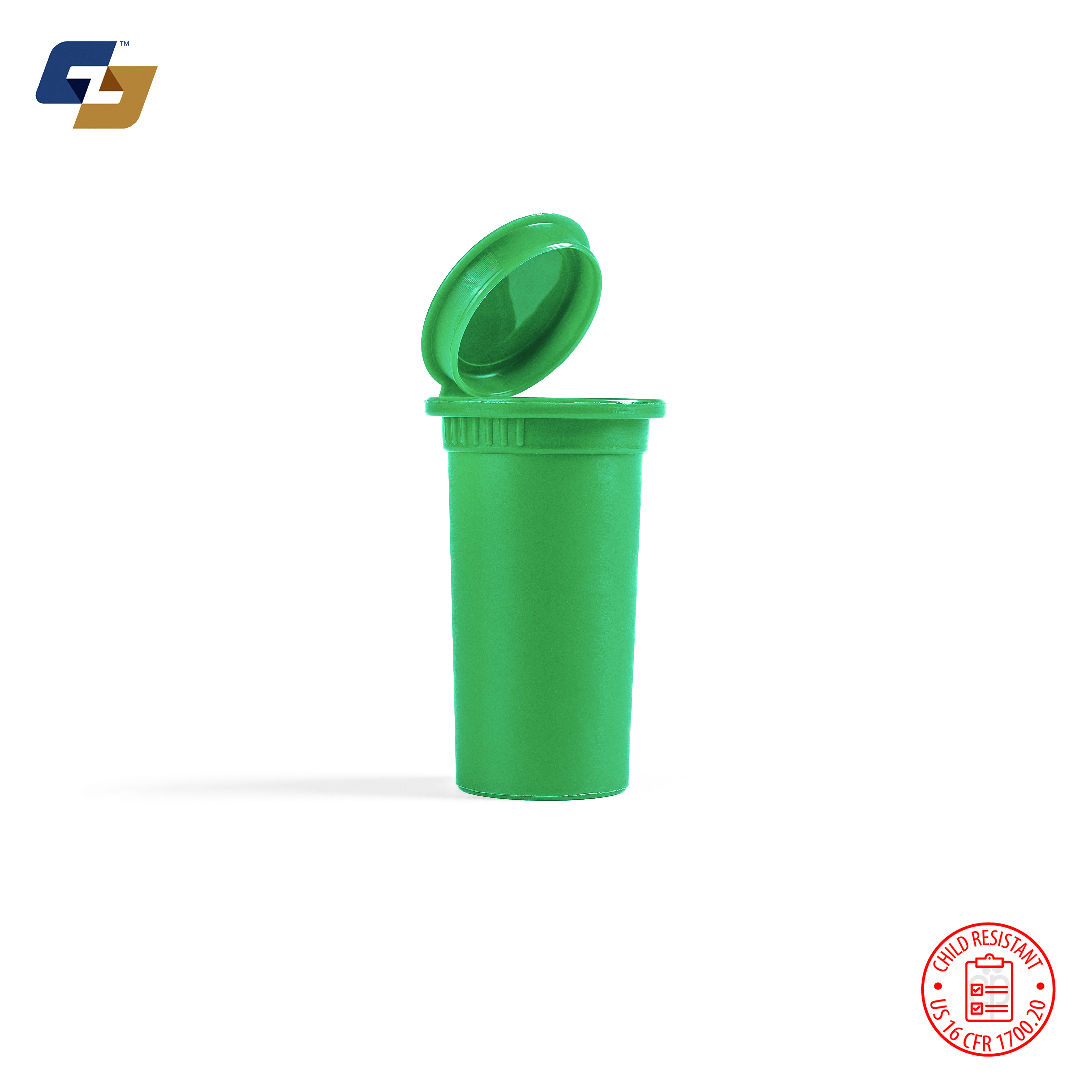 13 Dram Child Resistant Pop Top Bottles - 600 Qty.