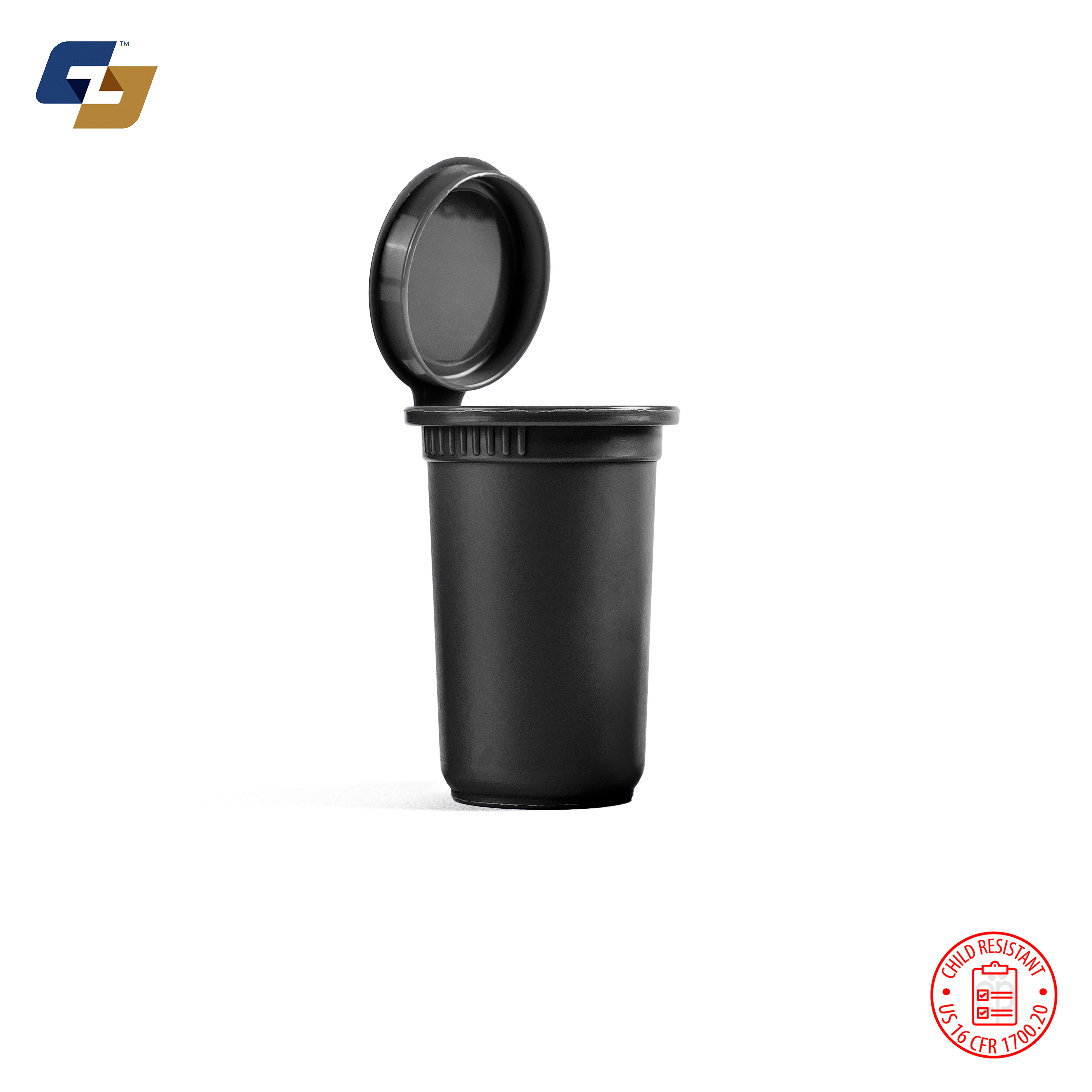 19 Dram Child Resistant Pop Top Bottles - 450 Quantity