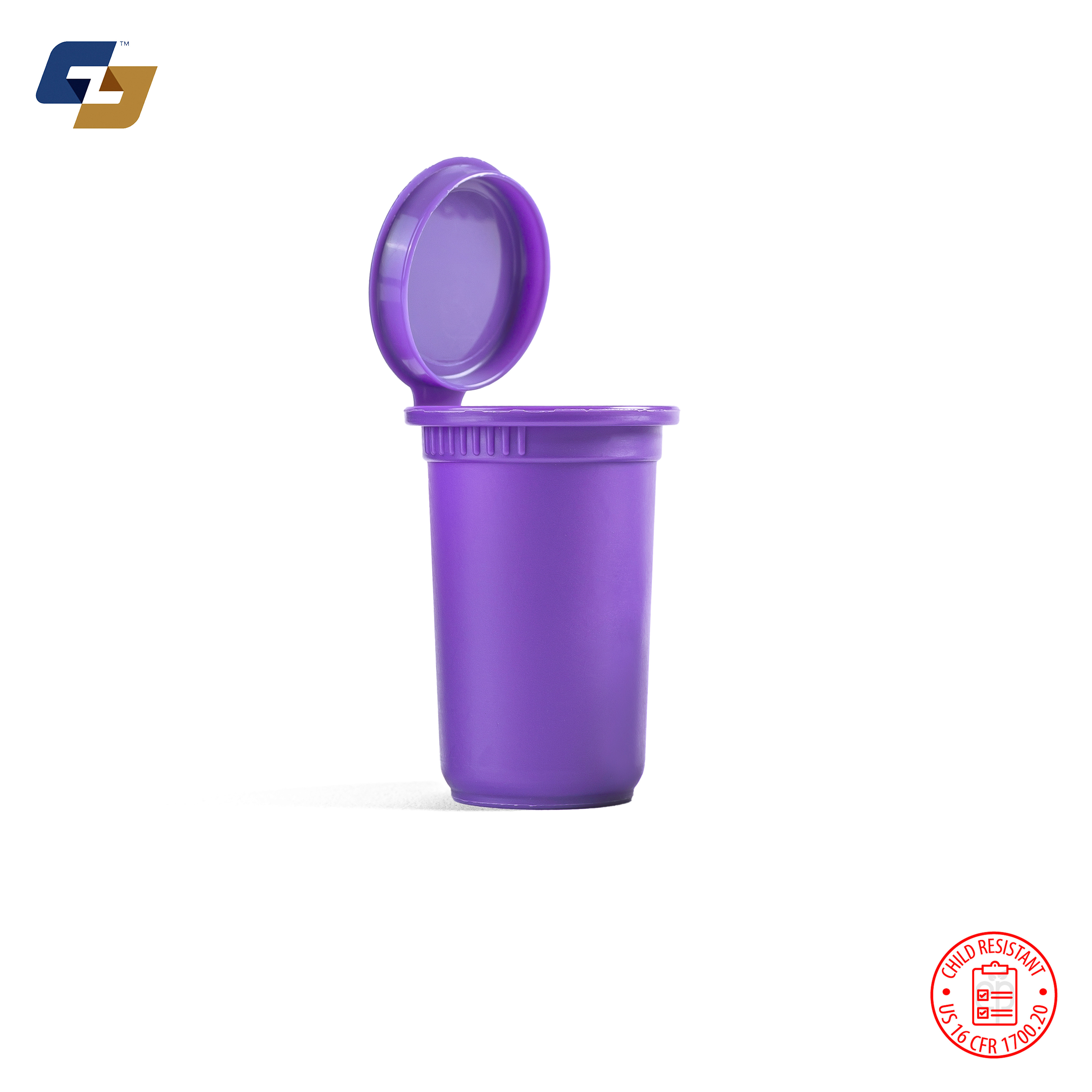 19 Dram Child Resistant Pop Top Bottles - 450 Quantity