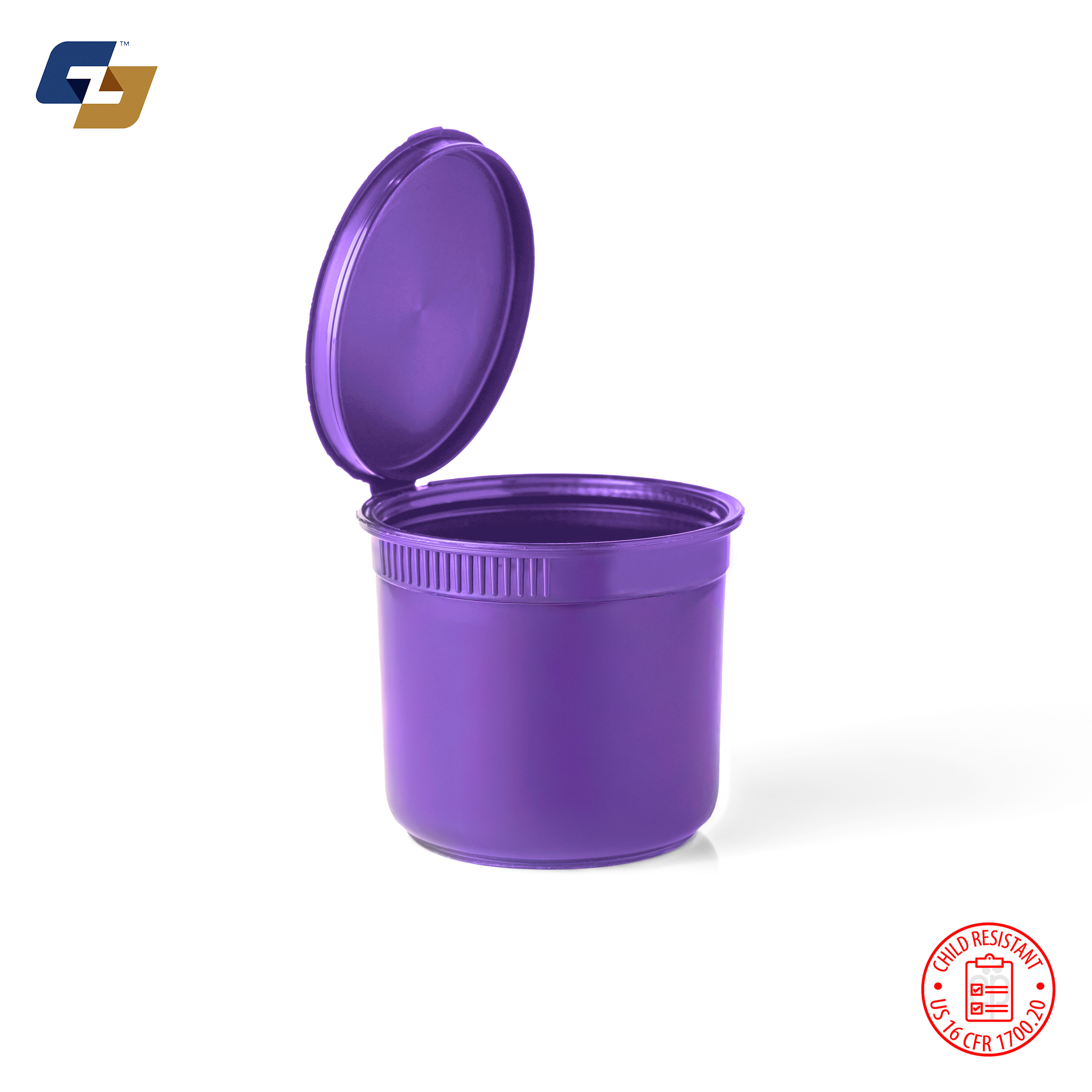 60 Dram (1/2 Ounce) Child Resistant Pop Top Jars - 100 Qty.