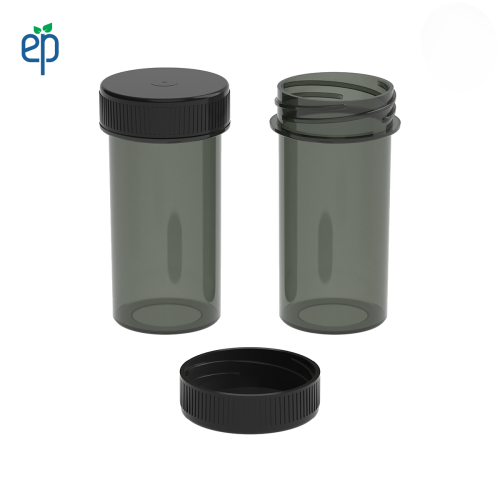 8 Dram Herbal Blend Vials w/ Black Caps - 750 Qty.