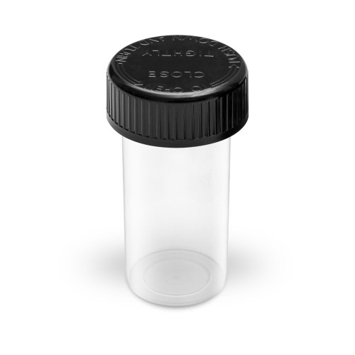 11 Dram Child Resistant Push & Turn Capsule Containers - Clear - 1100 Qty.