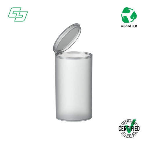 New!! PCR Plastic 19 Dram Pop Top Flower Bottles - Child Resistant