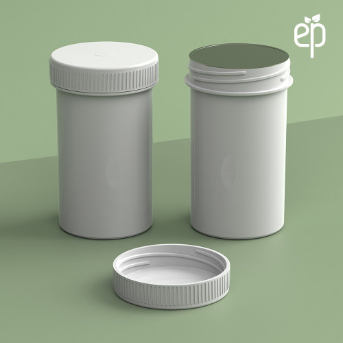 19 Dram Plant-Based Jar and Cap White - 2500 Qty.