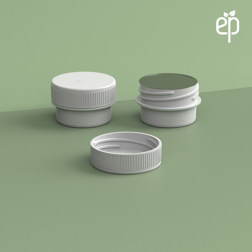 7ml Plant-Based Jar and Cap White - 2500 Qty.