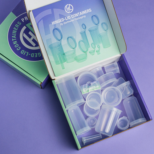 Sample Pack - Hinged Lids Containers - Assorted Small Lidded Flip Tops