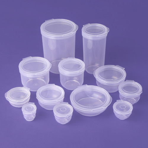 Sample Pack - Hinged Lids Containers - Assorted Small Lidded Flip Tops