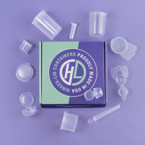 Sample Pack - Hinged Lids Containers - Assorted Small Lidded Flip Tops