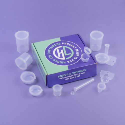 Sample Pack - Hinged Lids Containers - Assorted Small Lidded Flip Tops